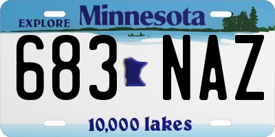 MN license plate 683NAZ