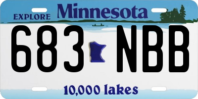 MN license plate 683NBB