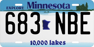 MN license plate 683NBE