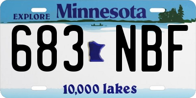 MN license plate 683NBF