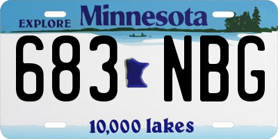 MN license plate 683NBG
