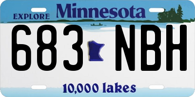 MN license plate 683NBH