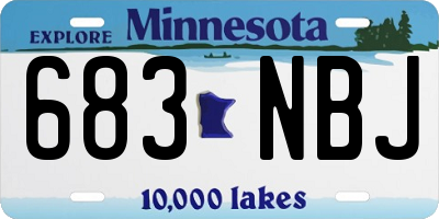 MN license plate 683NBJ
