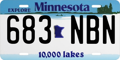 MN license plate 683NBN