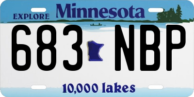 MN license plate 683NBP