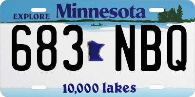 MN license plate 683NBQ