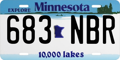 MN license plate 683NBR