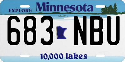MN license plate 683NBU