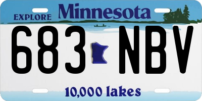 MN license plate 683NBV