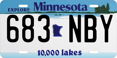 MN license plate 683NBY