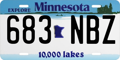 MN license plate 683NBZ