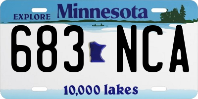 MN license plate 683NCA