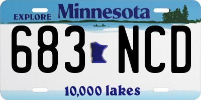 MN license plate 683NCD