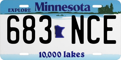 MN license plate 683NCE