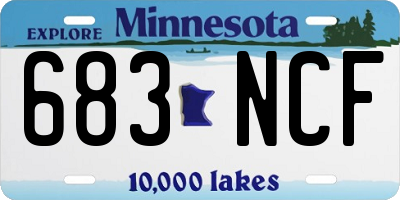 MN license plate 683NCF