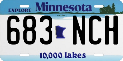 MN license plate 683NCH