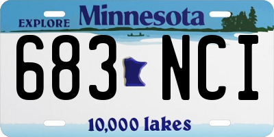 MN license plate 683NCI