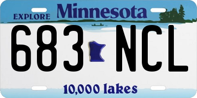 MN license plate 683NCL