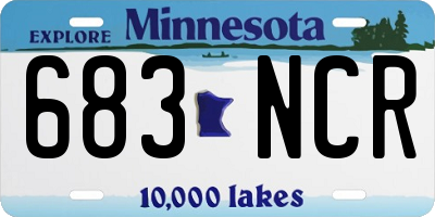 MN license plate 683NCR