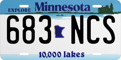 MN license plate 683NCS