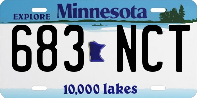 MN license plate 683NCT