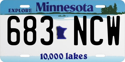 MN license plate 683NCW