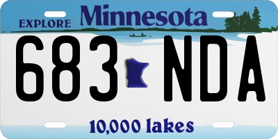 MN license plate 683NDA