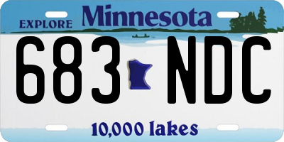 MN license plate 683NDC