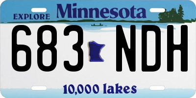 MN license plate 683NDH