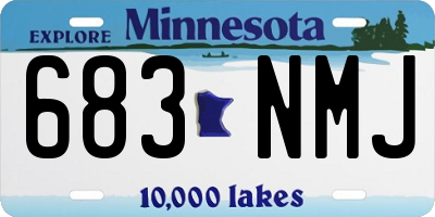 MN license plate 683NMJ