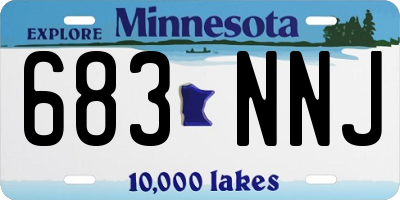 MN license plate 683NNJ