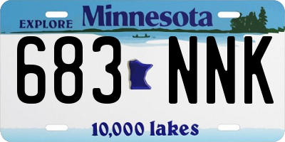 MN license plate 683NNK