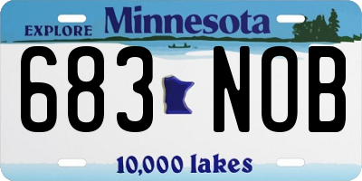 MN license plate 683NOB