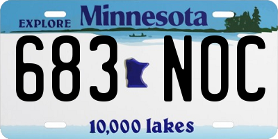 MN license plate 683NOC