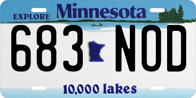 MN license plate 683NOD