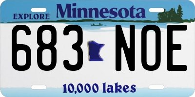 MN license plate 683NOE