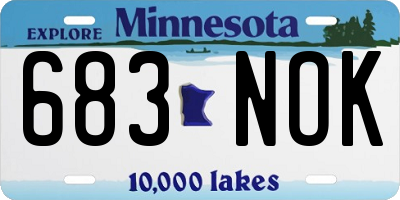 MN license plate 683NOK