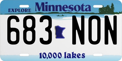 MN license plate 683NON
