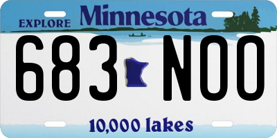 MN license plate 683NOO