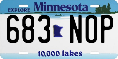 MN license plate 683NOP