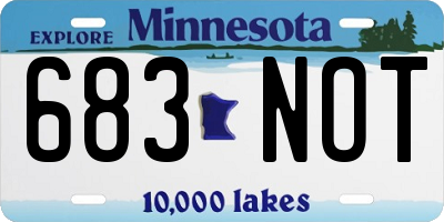 MN license plate 683NOT
