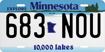 MN license plate 683NOU