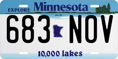 MN license plate 683NOV