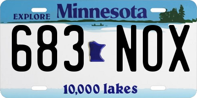 MN license plate 683NOX