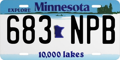 MN license plate 683NPB