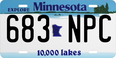MN license plate 683NPC