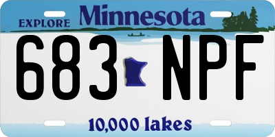 MN license plate 683NPF