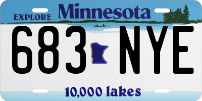 MN license plate 683NYE