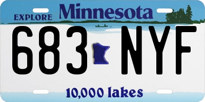 MN license plate 683NYF