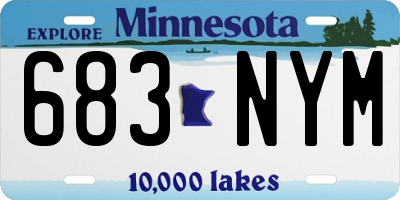 MN license plate 683NYM
